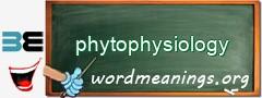 WordMeaning blackboard for phytophysiology